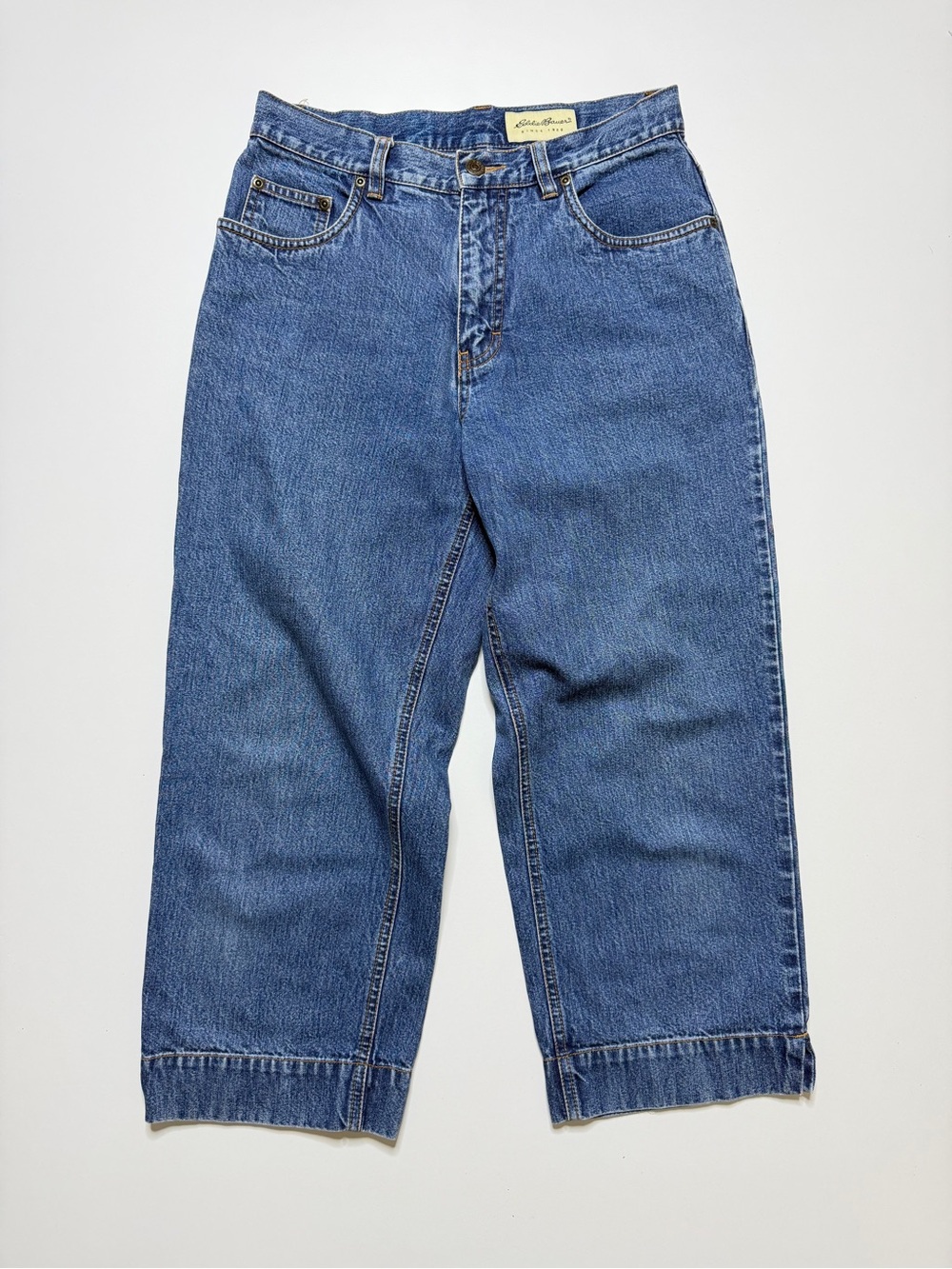 Vintage Eddie Bauer Stonewash Denim Capri’s Womens US6 W26 Blue Y2K 90s